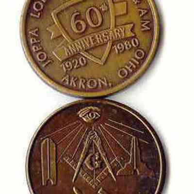 Coin: Joppa Lodge #666, Akron, Ohio, Sixty years of Mo=asonry, 1920-1980
