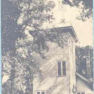 Postcard: Masonic Temple, Waterville, New York. Postmarked July 21, 1954