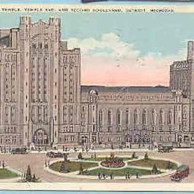 Postcard: Masonic Temple, Detroit, Michigan