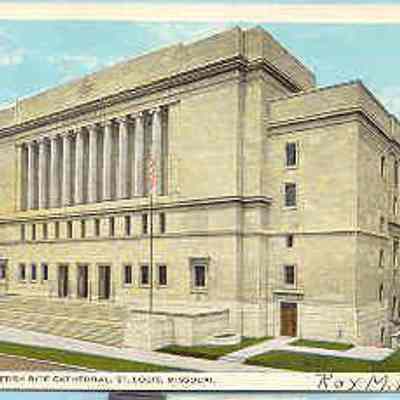 Postcard: Scottish Rite Cathedral, St. Louis, Missouri. Postmarked October 31, 1927