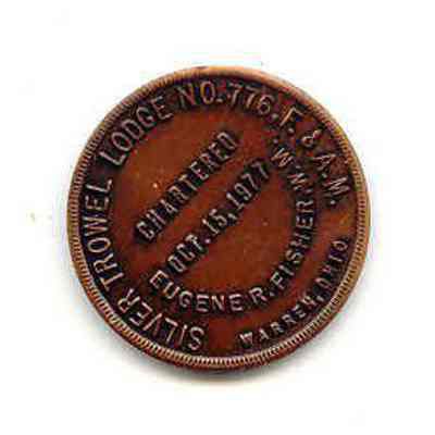 Coin: Silver Trowel Lodge #776, chartered October 15, 1977