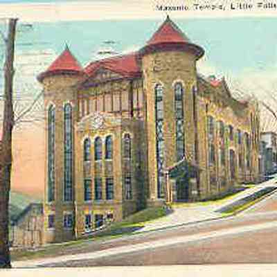 Postcard: Masonic Temple, Little Falls, New York. Postmarked September 9, 1926