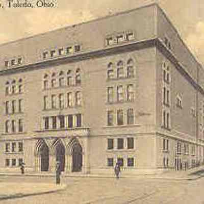 Postcard: Masonic Temple, Toledo, Ohio. From a collection of photos of Masonic Temples, collector unknown