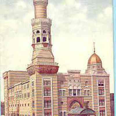 Postcard: Shrine Temple, Indianapolis Indiana