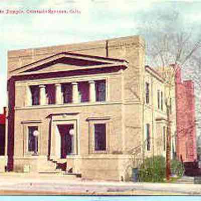 Postcard: Masonic Temple, Colorado Springs, Colorado. From a collection of photos of Masonic Temples, collector unknown