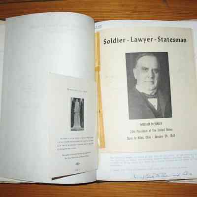 Book: Research on our Masonic Presidents. A black 11 1/2" x 9 1/2" ring binder