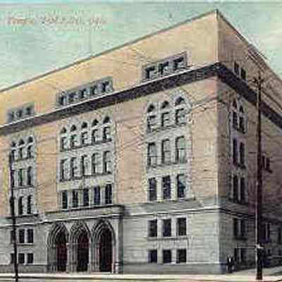 Postcard: Masonic Temple, Toledo, Ohio. Postmarked February 28, 1911. From a collection of photos of Masonic Temples, collector unknown