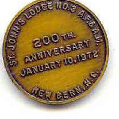 Coin: 200th Anniversary of St. Johns' Lodge #3, New Bern, N.C.
