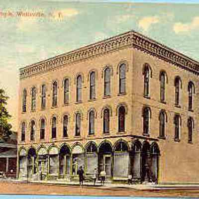 Postcard; Masonic Temple, Wellsville, New York. Postmarked October 9, 1920. From a collection of photos of Msonic Temples, collector unknown