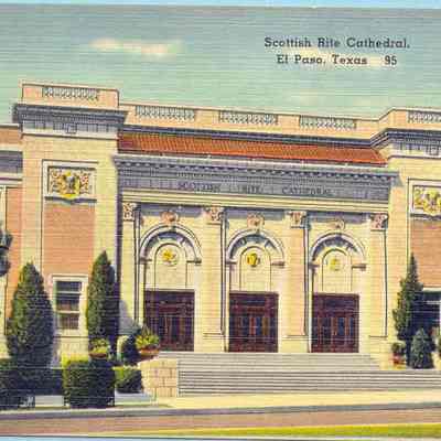 Postcard: Scottish Rite Cathedral, El Paso, Texas