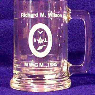 Glass: Heath Lodge #771, Richard M. Wilson, M.W.G.M., 1985