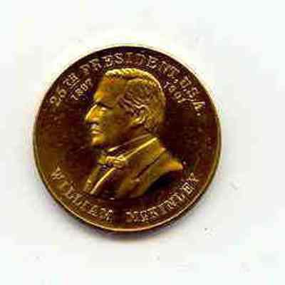 Coin/Medal: William McKinley. Brass 1 1/2" dia