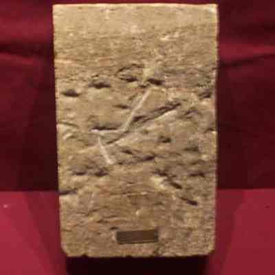 Stone: From the White House, Washington D.C., November 22, 1952. 11 1/2" x 7 1/8" x 4" with Masonic mark and engraved plate