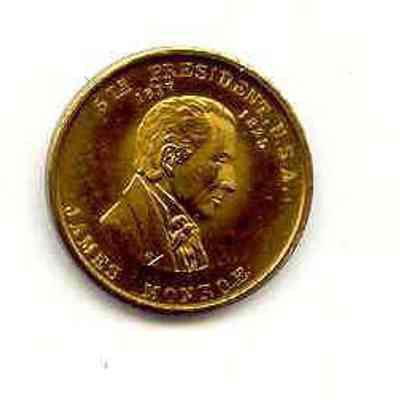 Coin/Medal: James Monroe. Brass 1 1/2" dia