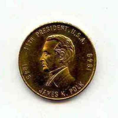 Coin/Medal: James K. Polk. Brass 1 1/2" dia