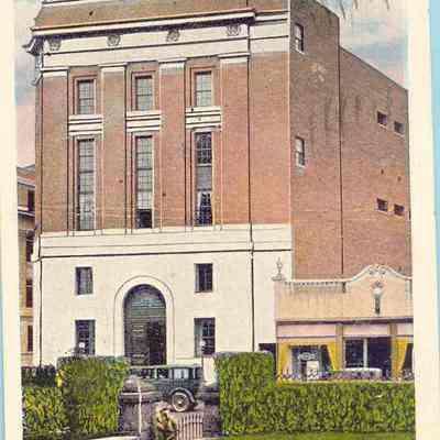 Postcard: Masonic Temple, Yonkers, New York. Postmarked September 9, 1930