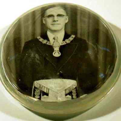 Paperweight: Chester Hodges, dated 1958-1959