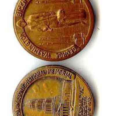 Pocket Ccoin - "George Washington Memorial" - initiated Fredricksbury #4, Nov. 4, 1762. First Master Alexanria Lodge #22, April 28, 1788