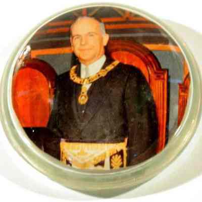 Paperweight: William McKinley Judd, dated 1952