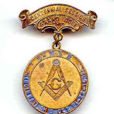 Pin: Annyual Communication of the Grand Lodge of Ohio dated 1908, Centennial Session