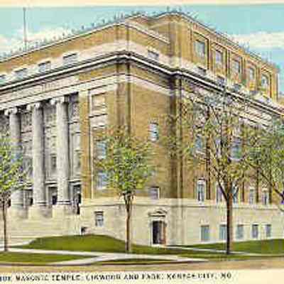 Postcard: Masonic Temple, Kansas City, Missouri. From a collection of photos of Masonic Temples, collector unknown