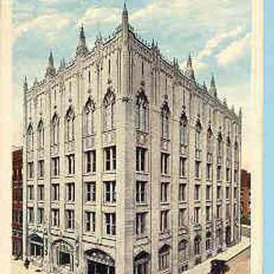 Postcard: Masonic Temple, Charleston, West Virginia. From a collection of photos of Masonic Temples, collector unknown