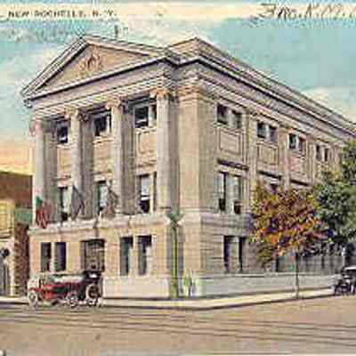 Postcard: Masonic Temple, Rochelle, New York. Postmarked June 4, 1903