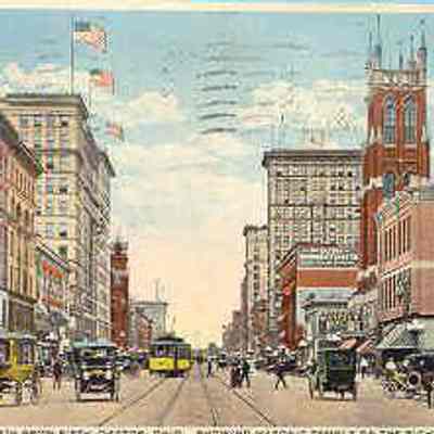 Postcard: Masonic Temple, Dayton, Ohio postmarked 1917. From a collection of photos of Masonic Temples, collector unknown