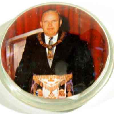 Paperweight: Edgar L. Ott, dated 1964-1965