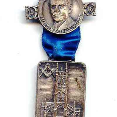 Pin: Annual Communication of the Grand Lodge of Ohio dated 1915. Geo. L. Marshall M.W.G.M.
