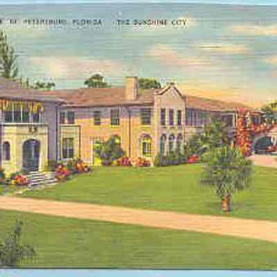 Postcard: Masonic Home, St. Petersburg, Florida. Postmarked February 4, 1938