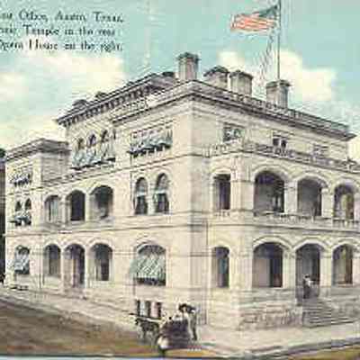Postcard: Masonic Temple, Austin, Texas. From a collection of photos of Masonic Temples, collector unknown