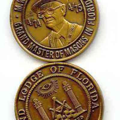 Coin: Grand Lodge of Florida, dated 19y75