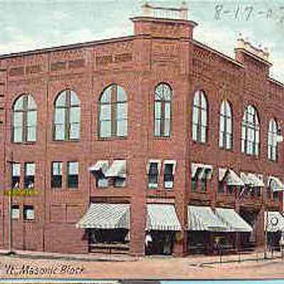 Postcard: Masonic Temple, Lyndonville, Vermont