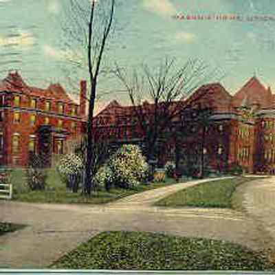 Postcard: Masonic Home, Utica, New York. Postmarked July 20, 1909