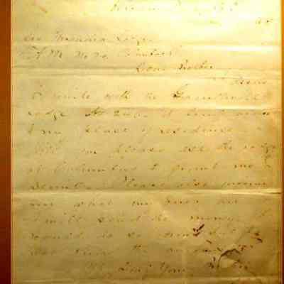 Letter; From William H. Taft to John W. Williams. Dated April 16, 1906. Mounted in frame
