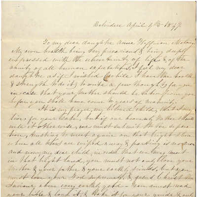 LETTER TO ANNE HOFFMAN MALONEY FROM EMMA NICHOLAS (MALONEY)
