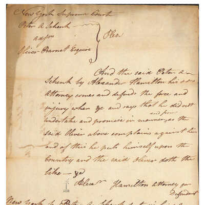 Plea - Peter A. Schenk vs. Oliver Barnett, Esq.