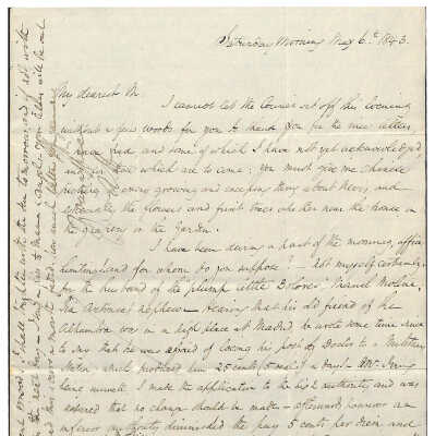 Letter from Alexander Hamilton III to Mary (Molly) Hamilton