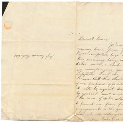 LETTER TO EMMA NICHOLAS (MALONEY) FROM MARY ELLA