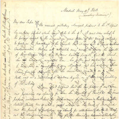 Letter from Alexander Hamilton III to James Alexander Hamilton