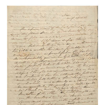 Letter from James Alexander Hamilton to Alexander Hamilton III