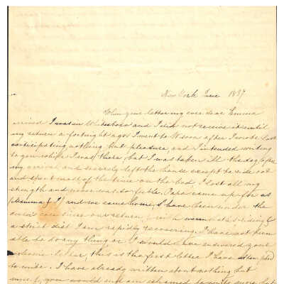 LETTER TO EMMA NICHOLAS (MALONEY) FROM ELIZA STORRS