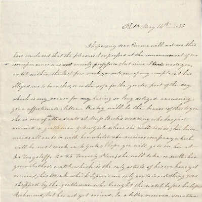 LETTER TO EMMA NICHOLAS MALONEY FROM AUNT MARY
