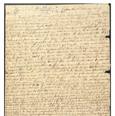 Letter from Angelica Hamilton & Mary (Molly) Hamilton to Eliza Hamilton Schuyler