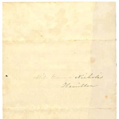 LETTER TO EMMA NICHOLAS (MALONEY) FROM ELIZA STORRS