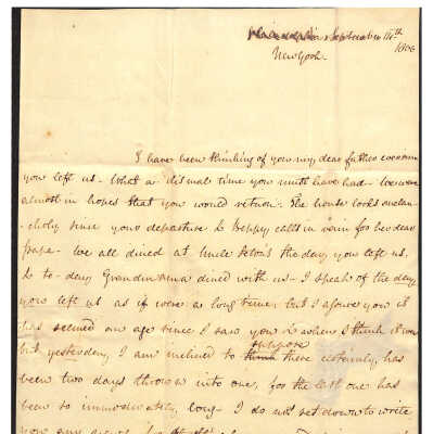 LETTER FROM ALICE ANN HOFFMAN TO JUDGE JOSIAH OGDEN HOFFMAN