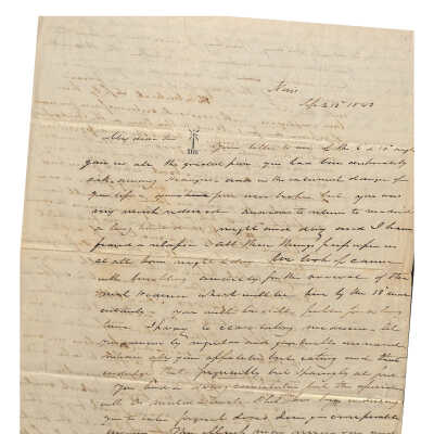 Letter from James Alexander Hamilton to Alexander Hamilton III