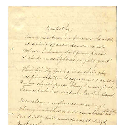 LETTER TO EMMA NICHOLAS (MALONEY) FROM ELIZA STORRS