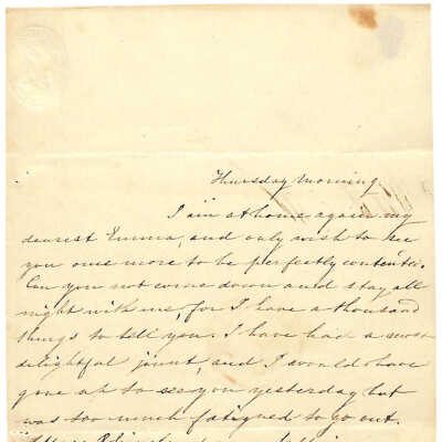 LETTER TO EMMA NICHOLS (MALONEY) FROM ELIZA STORRS